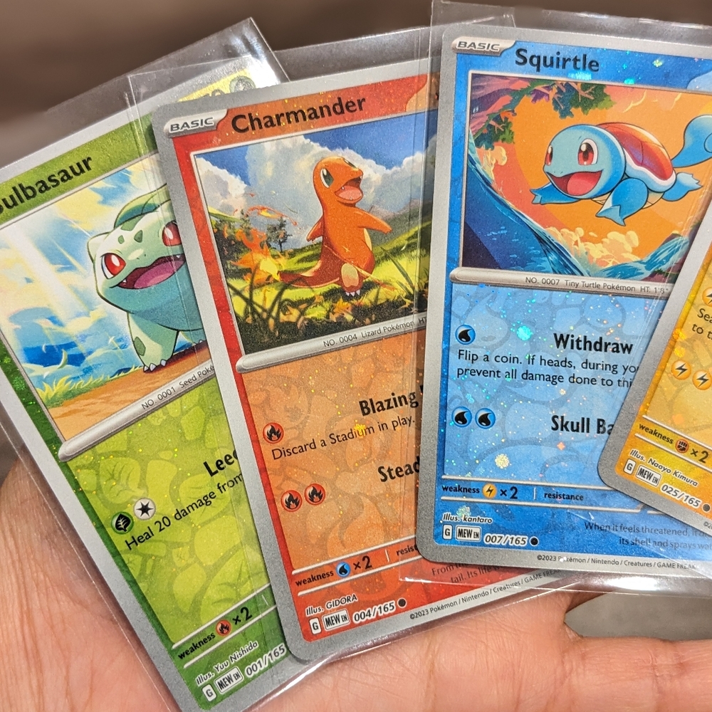 ✨ Costco Pokemon 151 Cosmo Promo Cards Set Pikachu Bulbasaur Charmander Squirtle - Picture 4 of 4